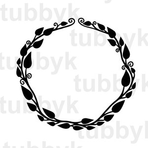 Wreath SVG, Leave SVG. Vine SVG. svg File, svg, Silhouette, Cricut, Digital File, Vector Scrapbooking, Cut File, Clip Art,