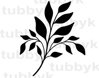 Leaves SVG, Branch SVG, SVG File, Leaf svg, Silhouette, Cricut, Cut File, Cutting File, Clip Art, Digital File, Vector, Papercraft, Vector