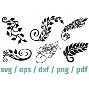 SVG Bundle, Swirl SVG, svg, Leaf Bundle, Swirl Bundle, Vine Bundle, Cut File, Cutting File, Clip Art, Silhouette, Cricut, Scrapbooking