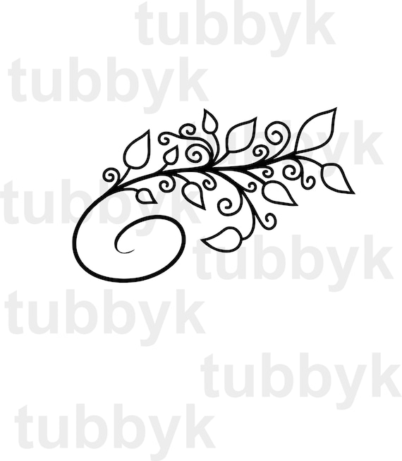 Download Vine Svg Swirl Svg Branch Svg Svg File Svg Silhouette Etsy
