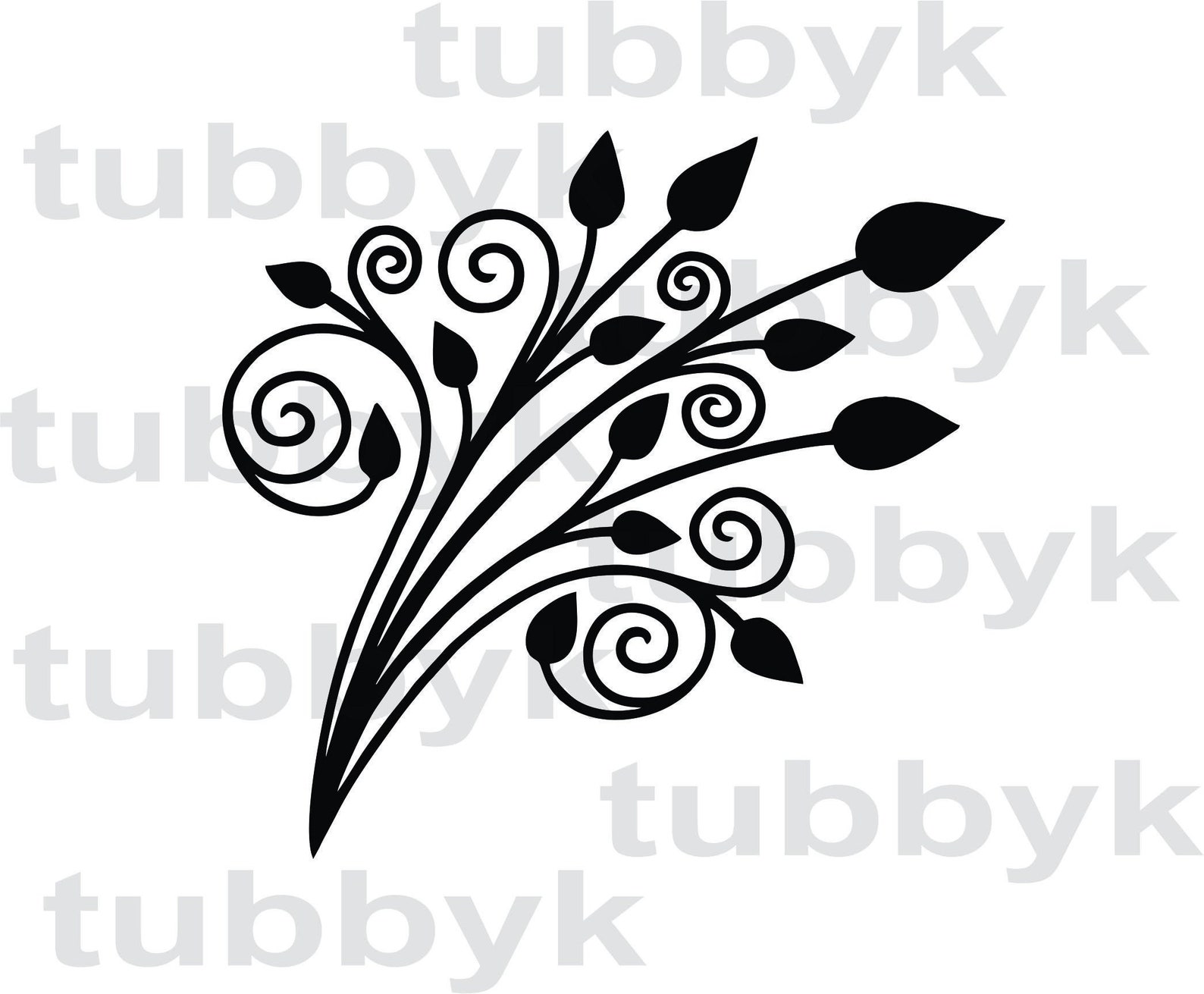 Swirl SVG, Branch SVG, SVG, Leaf Svg, Cutting File, Cut File, Clip Art