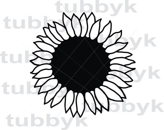 Download Sunflower Svg Flower Svg Svg File Silhouette Cricut Etsy