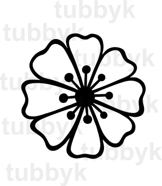 Download Flower Svg Svg File Floral Svg Cutting File Cut File Clip Art Silhouette Cricut Scrapbooking Papercraft Digital File Vector