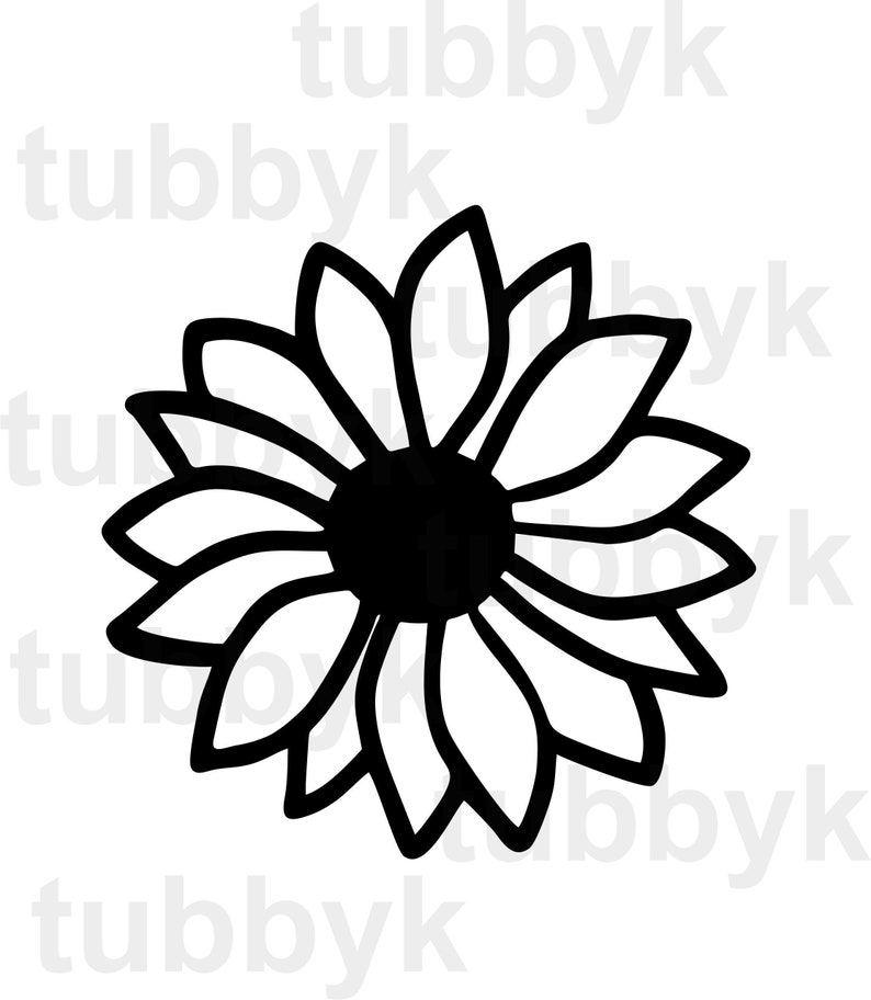 Download Flower SVG SVG SVG File Silhouette Cricut Sunflower svg | Etsy