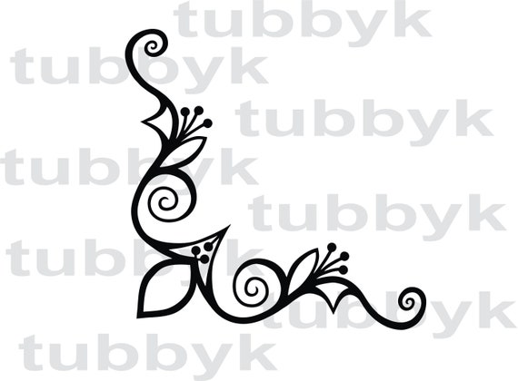 Swirl SVG Berries SVG Vine SVG. Border Svg Svg File Frame | Etsy Canada