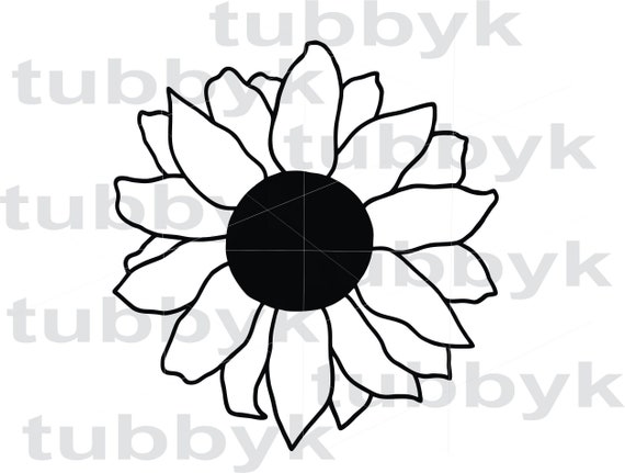 Download Sunflower Svg Flower Svg Floral Svg Svg File Cutting File Etsy