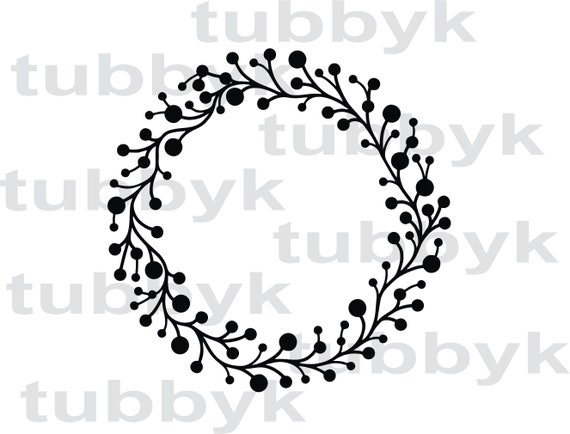 Download Wreath SVG SVG File Berries SVG Vine svg Cut File Cutting ...