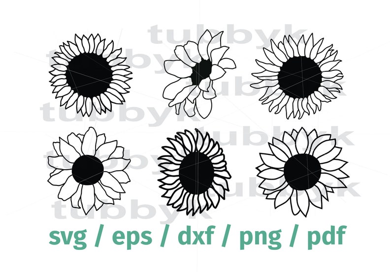 Download Flower Svg Sunflower Svg Sunflower Bundle Svg Papercraft Cut File Scrapbooking Silhouette Clip Art Cutting File Cricut Svg File Clip Art Art Collectibles