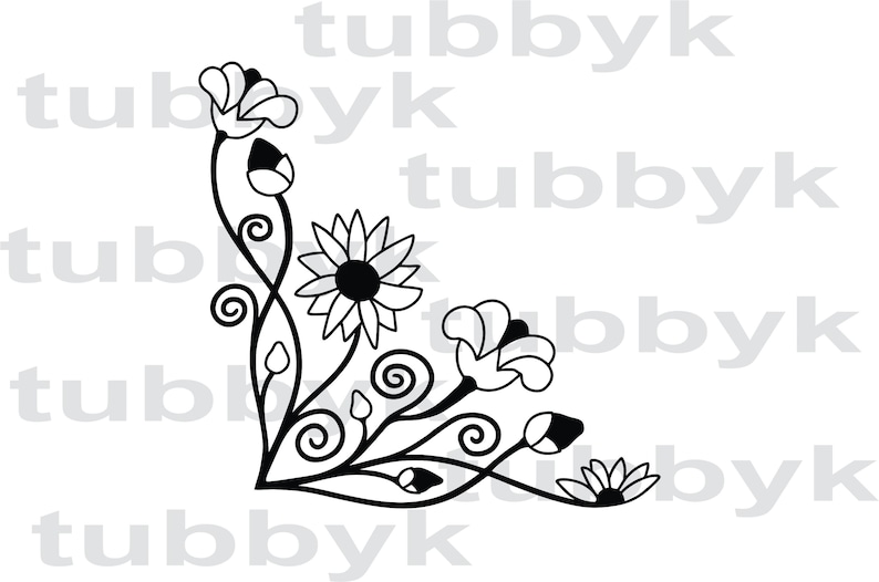 Download Clip Art Art Collectibles Cricut Cut File Scrapbooking Vines Svg Clip Art Papercraft Svg File Silhouette Cutting File Digital File Flowers Svg Swirls Svg