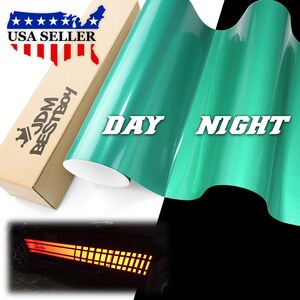Green Reflective Vinyl DIY Car Wrap Sticker Decal Graphic Sign Self Adhesive Film