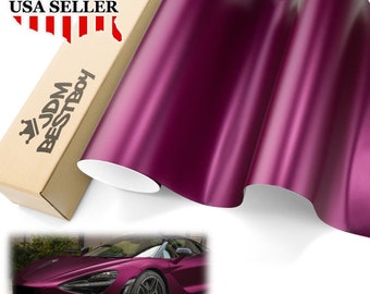 Magenta Purple Satin Chrome Matte Metallic Car Vehicle Vinyl Wrap Sticker Decal Air Release Bubble Free