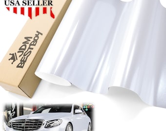 Pearl White Gloss Glitter Diamond Car Vehicle Vinyl Wrap Sticker Decal Air Release Bubble Free DIY Film