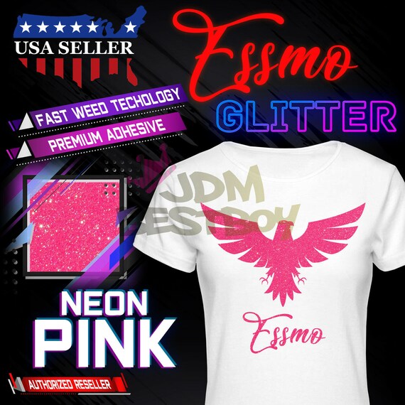 Neon Pink Glitter Heat Transfer Vinyl
