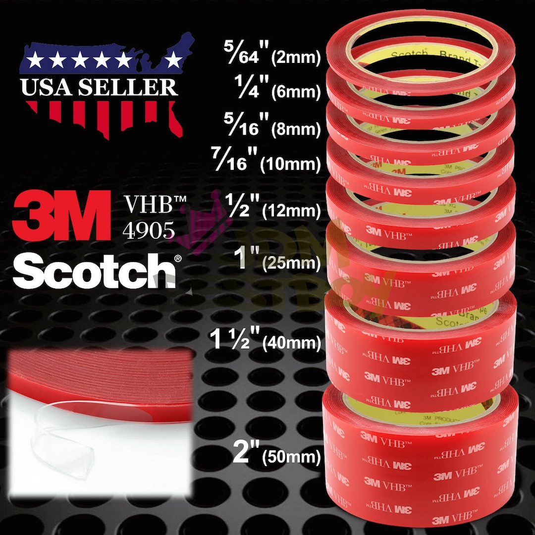 Genuine 3M VHB 4905 Clear Double-sided Mounting Foam Tape Automotive ...