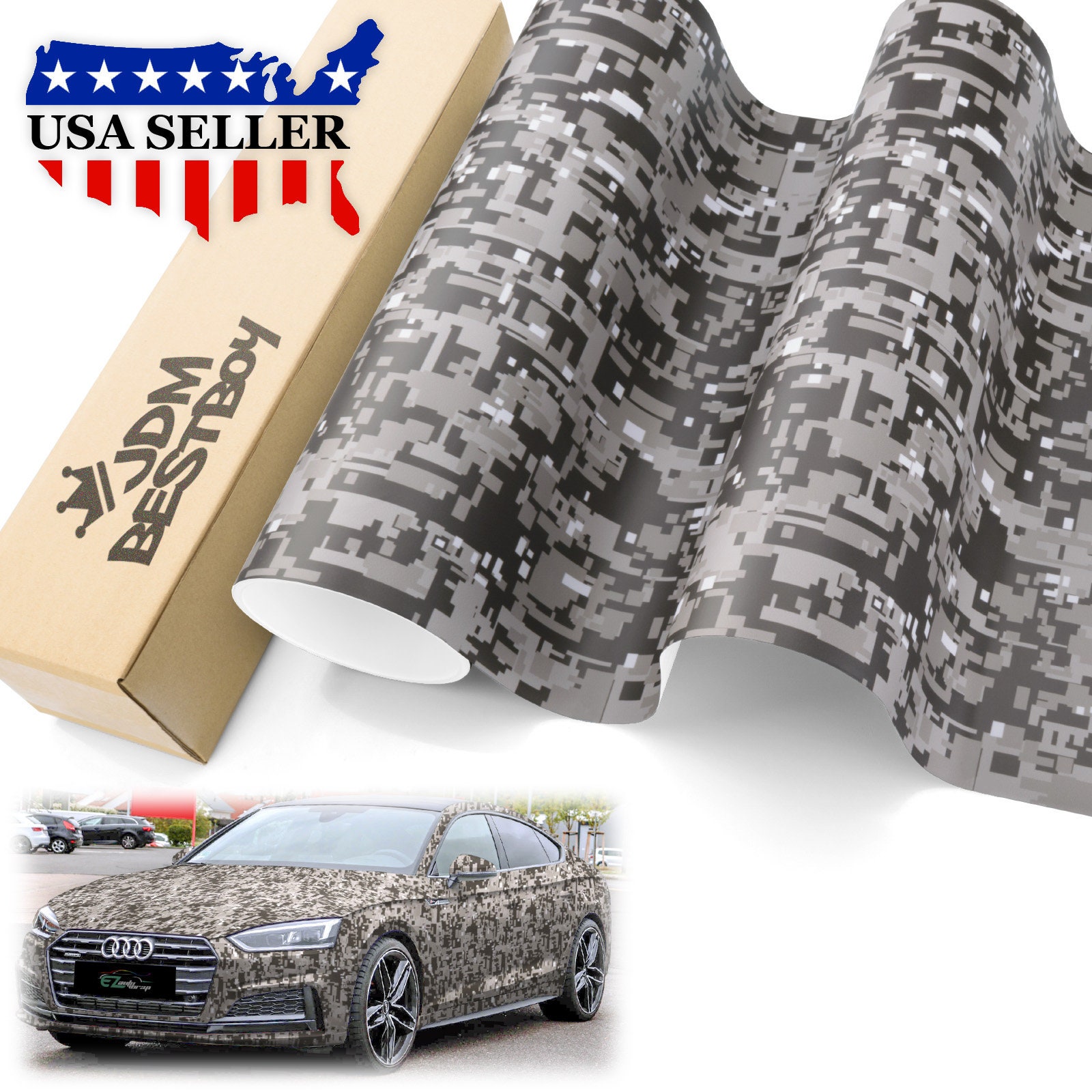 Aazon.co: PATIKIL Cao Roll 4" X5ft, Digital Cao Vinyl Wraps Self