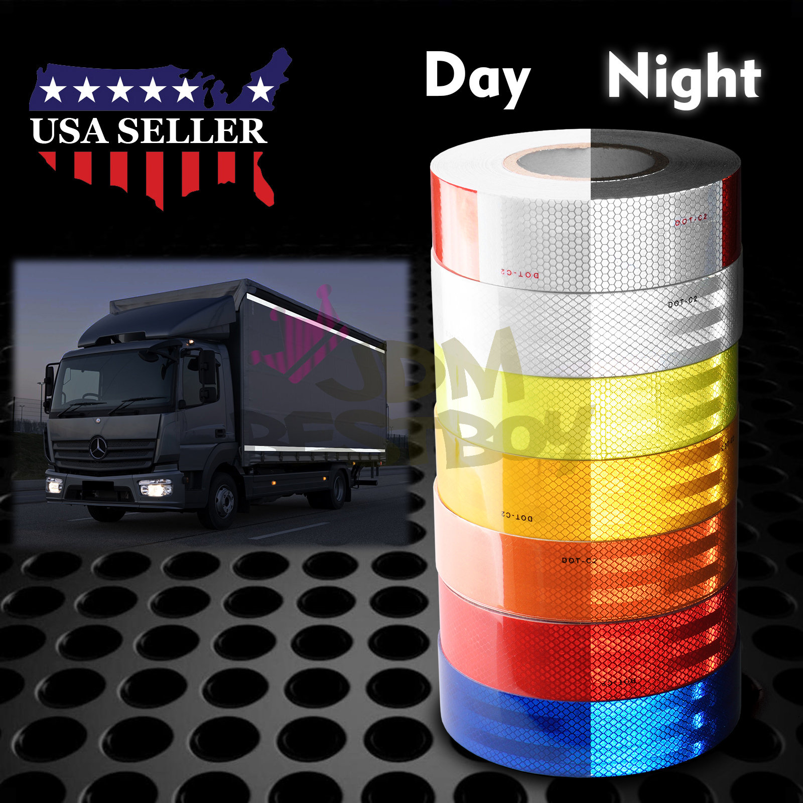 2x150' roll DOT-C2 PREMIUM Reflective Safety Conspicuity Tape Truck T –  All Star Truck Parts