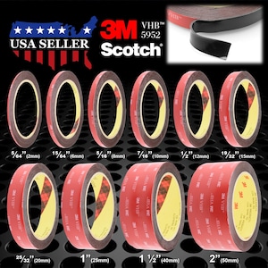Genuine 3M VHB #5952 Dark Gray Double-Sided Mounting Foam Tape Automotive Car 10FT Long