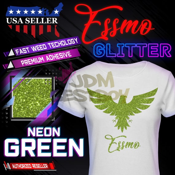 Orange Red Neon Glitter Heat Transfer Vinyl HTV T-Shirt 20/" Iron On Heat Press