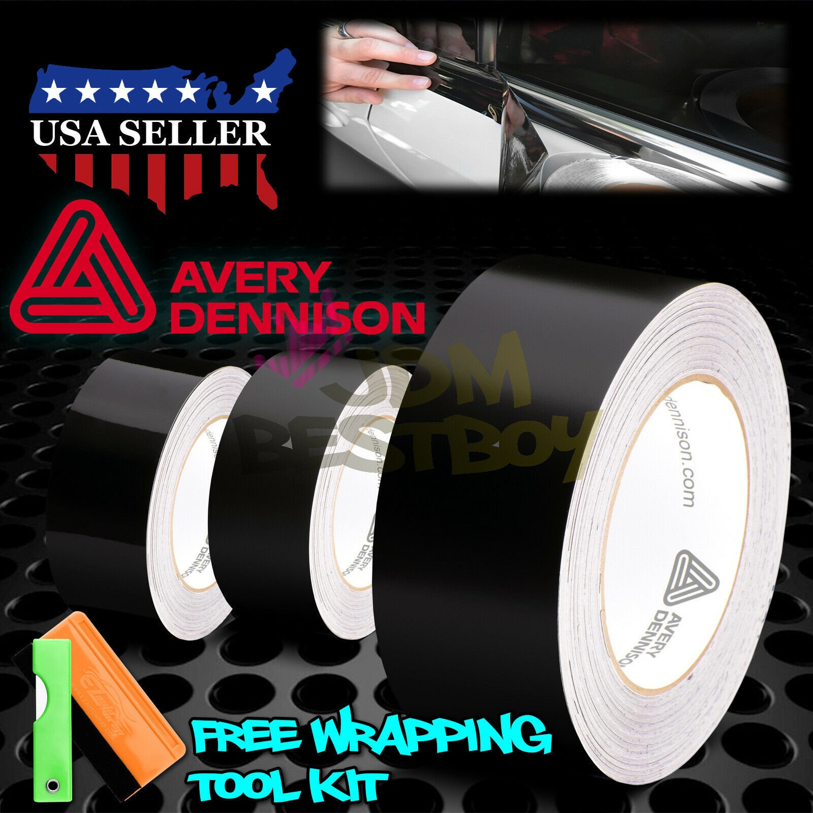 Avery Dennison Black Vinyl Wrap Kit for Chrome Delete Blackout