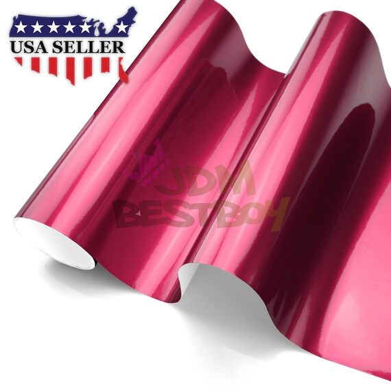 4/"x8/" Sample Gloss Pearl White To Pink Car Vinyl Wrap Sticker Decal Air Release