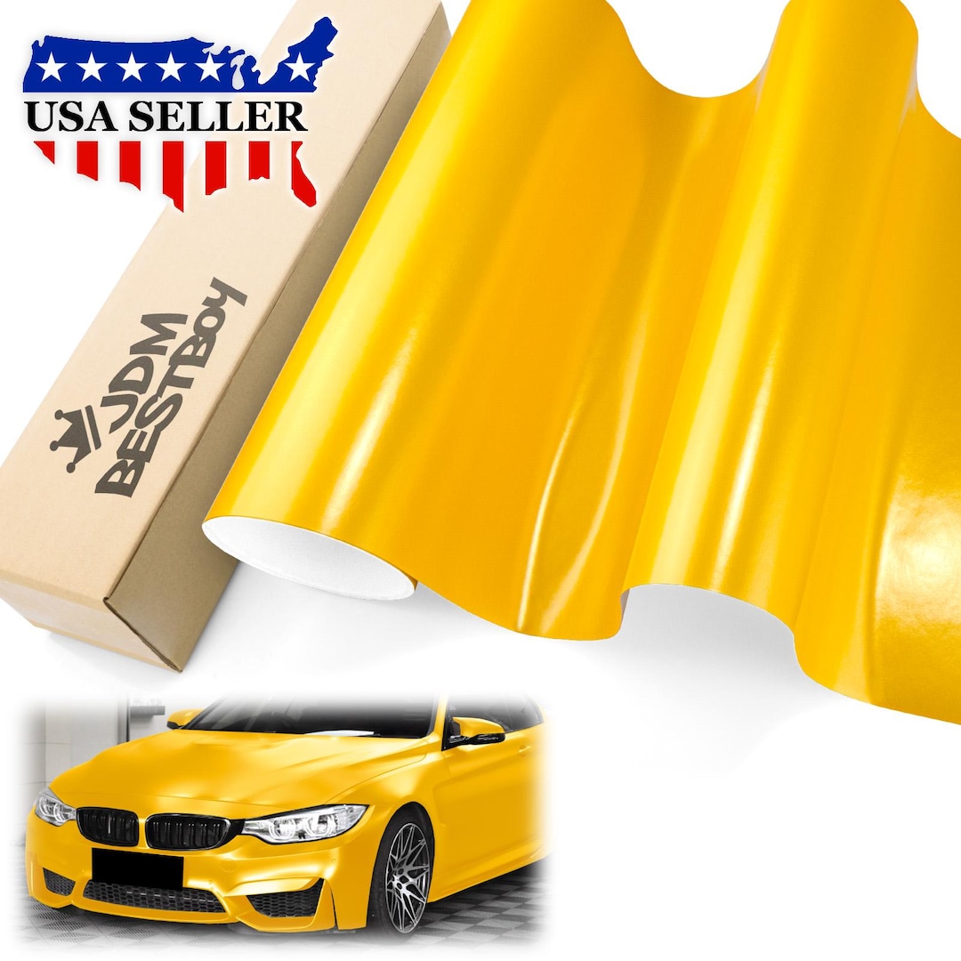 Jtc Sticker Yellow Matte Metallic Satin Pearl Car Vehicle Vinyl Wrap Sticker Decal ...