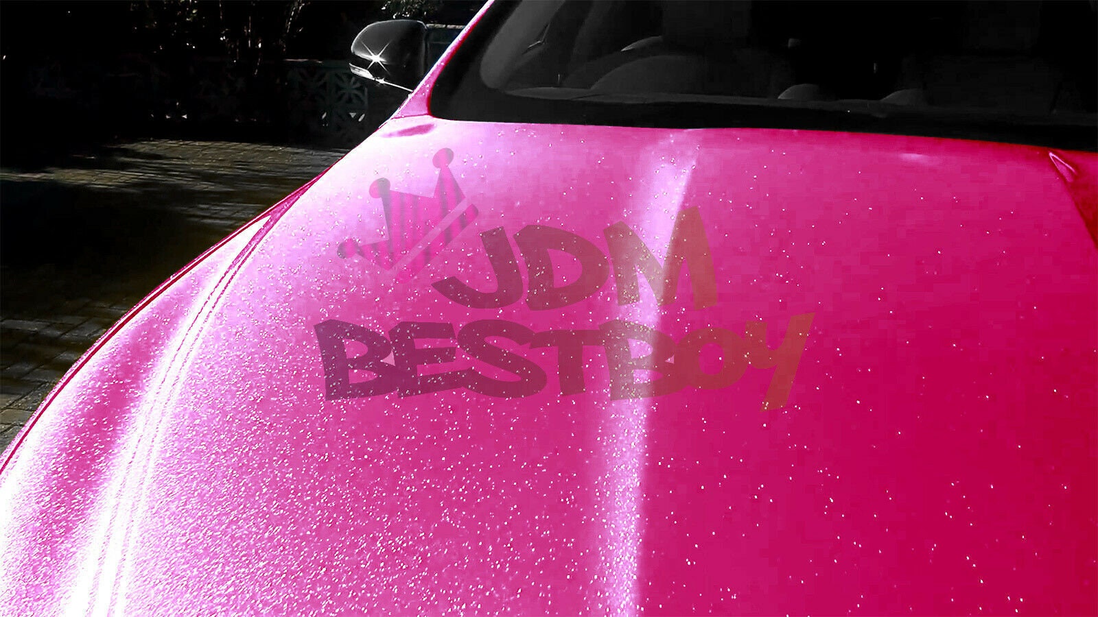 High Gloss Glitter Pink Sparkle Vinyl Wrap For Car Sticker Etsy