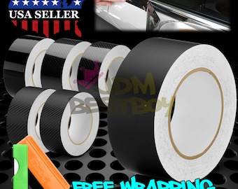 Gloss / Matte / Carbon Fiber Style Black Vinyl Wrap Kit Chrome Delete Car Trim