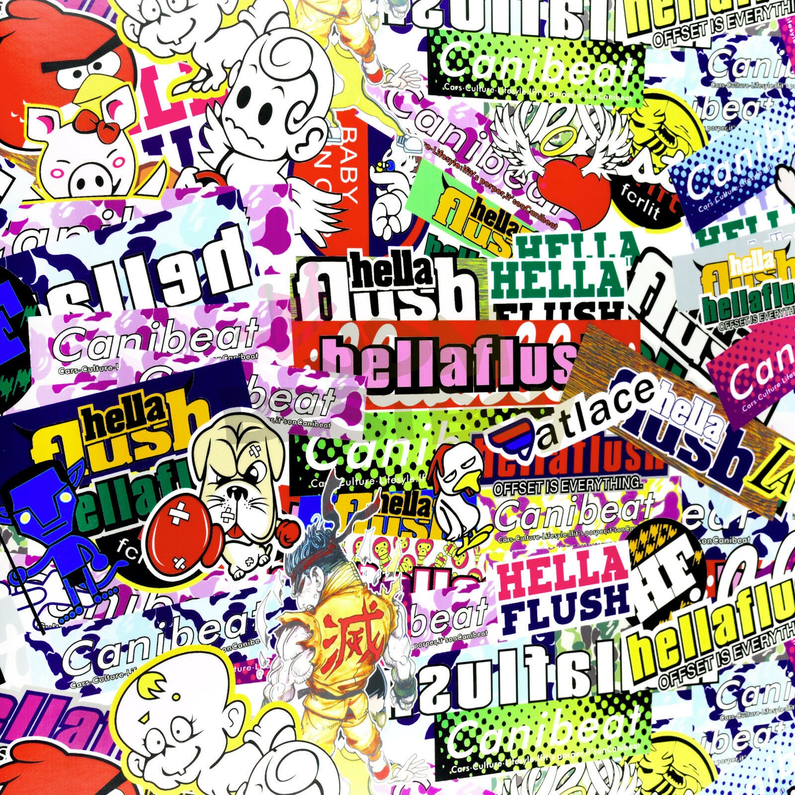 Sticker Bomb Vinyl Wrap Decal Film Graffiti Cartoon DIY HF | Etsy