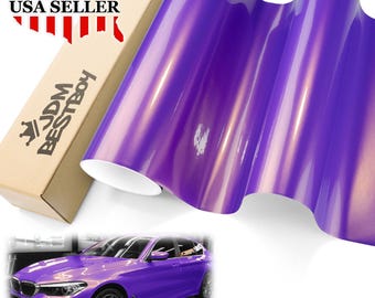 Gold Purple Coral Gloss Color Flip Car Vehicle Vinyl Wrap Sticker Decal Air Release Bubble Free