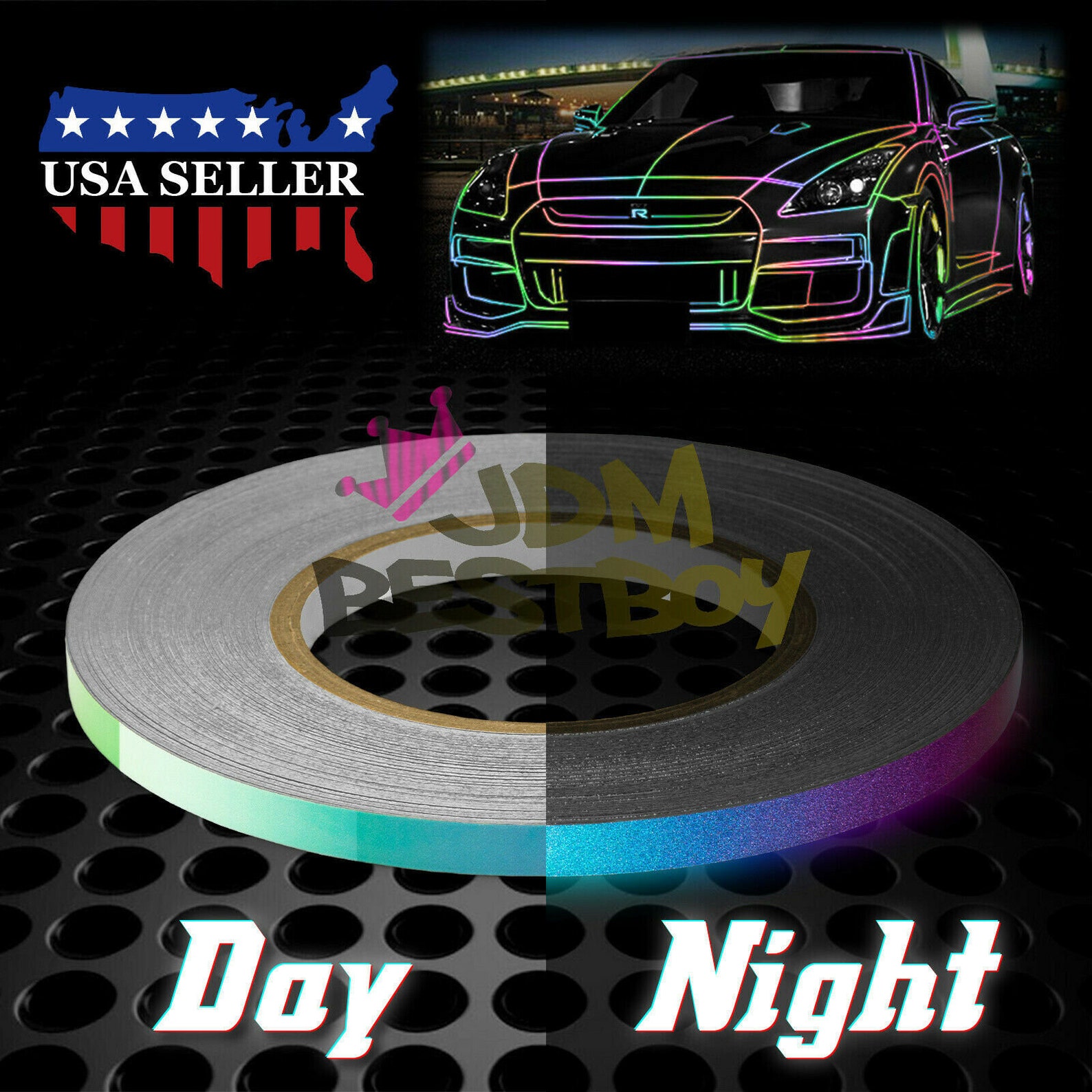 Rainbow Reflective Tape Safety Self Adhesive Striping Sticker Etsy