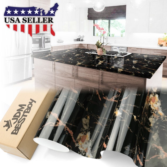 Black Granite Effect Vinyl Wrap