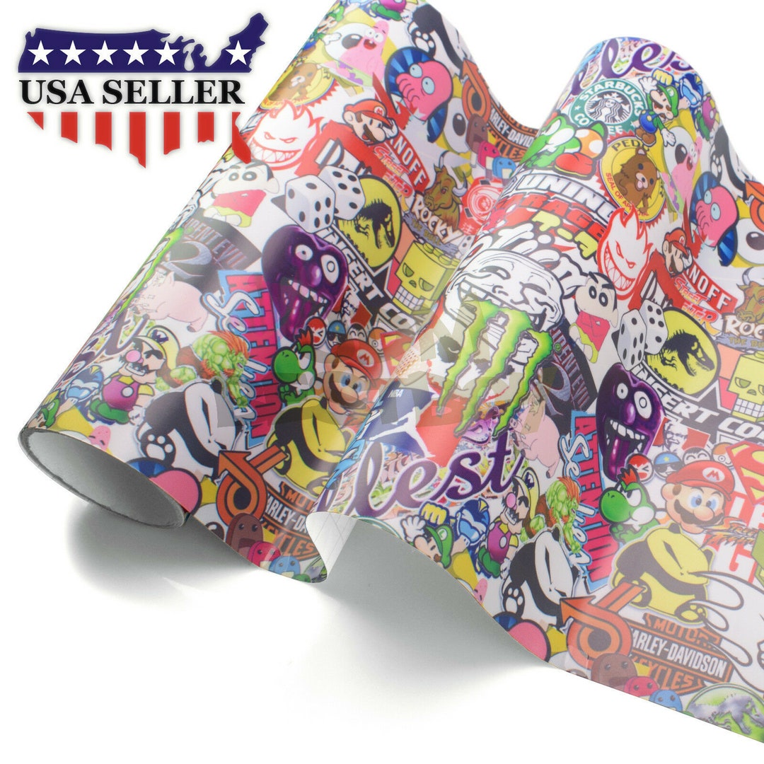 Sticker Bomb Vinyl Wrap Decal Film Graffiti Cartoon DIY ST - Etsy