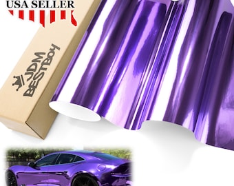 Purple Mirror Chrome Vinyl Film Wrap Sticker Decal Air Release Bubble Free