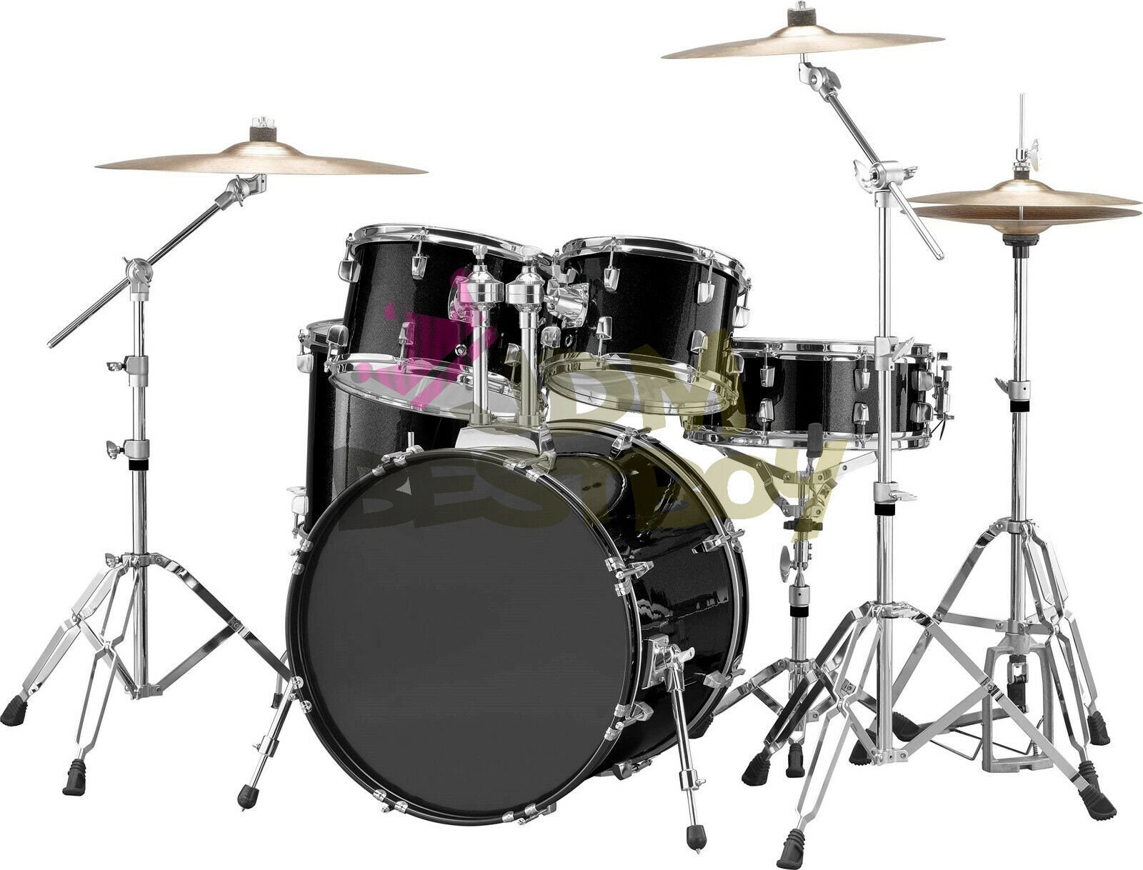 Personalised Drum Kit Sticker Sheet For Sweet Cones – Kids Party Favors (Matte Or Gloss)