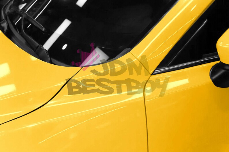 Gloss Glossy Yellow Car Vinyl Wrap Sticker Decal Air Release Etsy