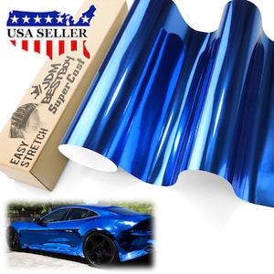 Sky Blue Supercast Chrome Stretch Car Vehicle Vinyl Wrap Sticker Decal Air Release Bubble Free