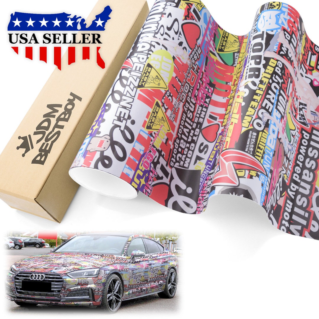 IL Sticker Bomb Graffiti Cartoon Car Vehicle Vinyl Wrap Sticker Decal ...