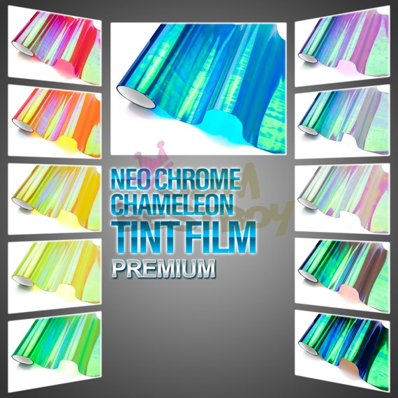 20x120 Chameleon Tint Kit Neo Chrome Uncut Roll Window Tint Film Car Office  Glass 