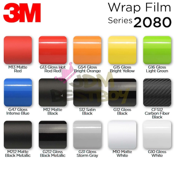 3M 2080 Gloss Satin Matte Carbon Fiber Flip Vinyl Wrap Vehicle Film Decal  Sheet