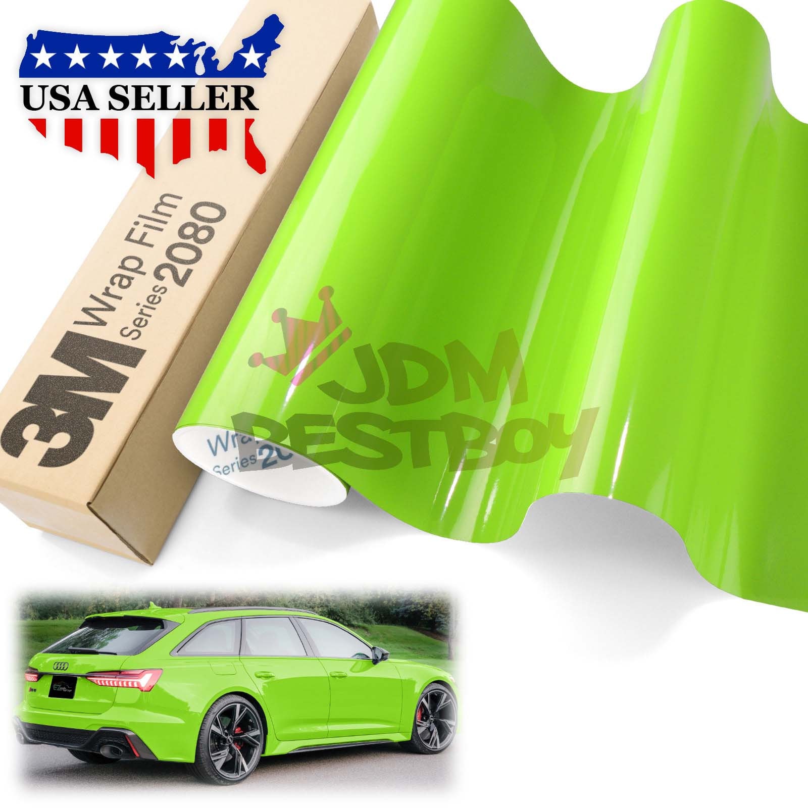 Gloss Light Green 3M 2080 Series G16 Car Vehicle Vinyl Wrap Sticker Decal  Air Release Bubble Free DIY Film 