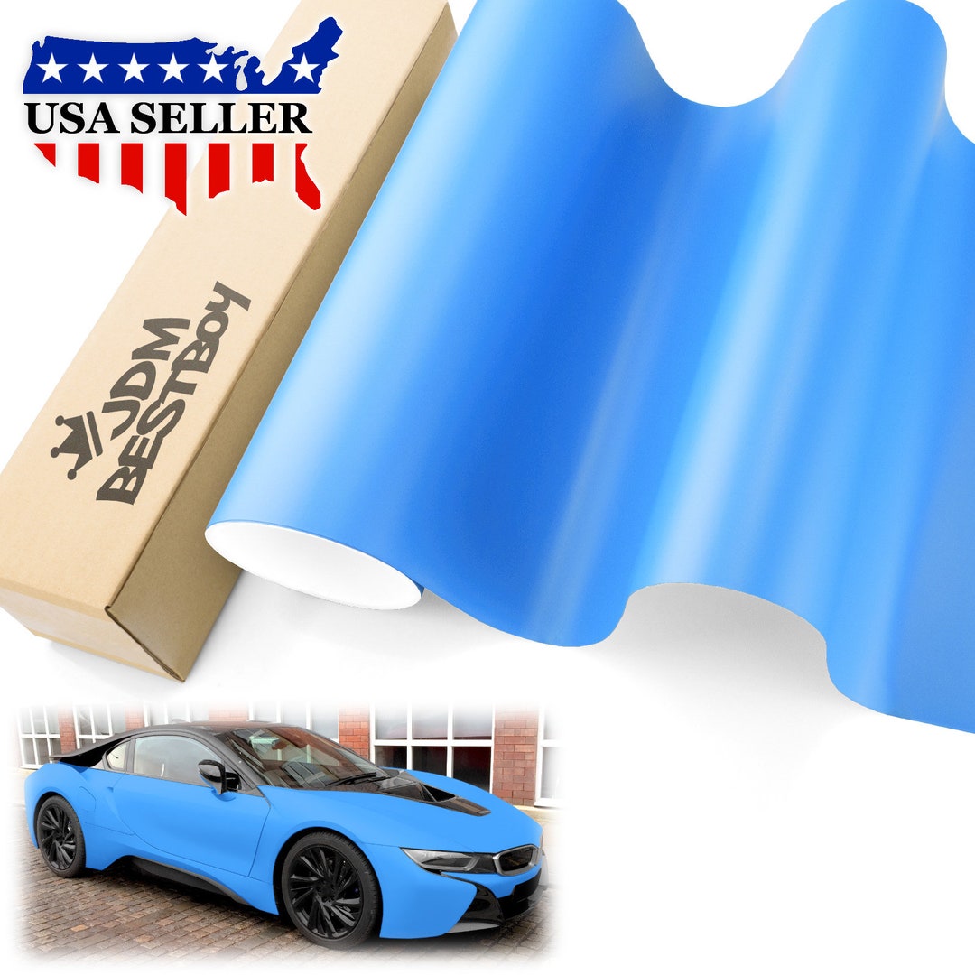 Sky Blue Matte Flat Car Vinyl Wrap Sticker Decal Air Release