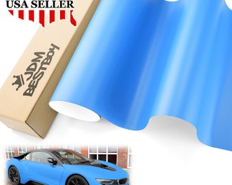 108\" X 60\" Super Gloss Metallic Blue Vinyl Film Wrap Air Bubble Free 9ft X 5ft