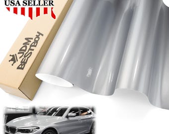 Silver High Gloss Car Vehicle Vinyl Wrap Sticker Decal Air Release Bubble Free DIY Film
