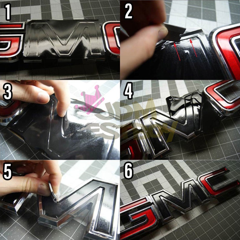 Free Kit Gloss Metallic Hot Pink GMC Emblem Overlay Vinyl Wrap Etsy