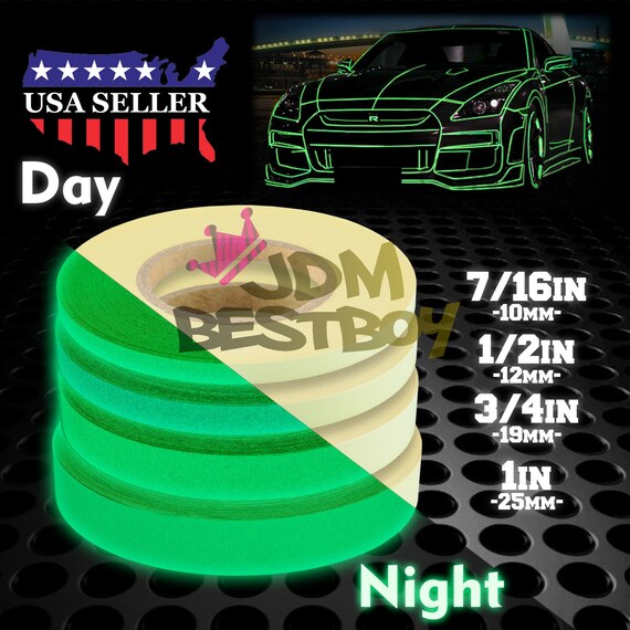 thumbnail image 2 of UV Blacklight Reactive Gaffer Tape - 1 Inch X 50 Yards Fluorescent Green Party Tape 2 of 13