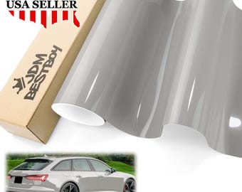 Shark Gray High Gloss Car Vehicle Vinyl Wrap Sticker Decal Air Release Bubble Free DIY Film