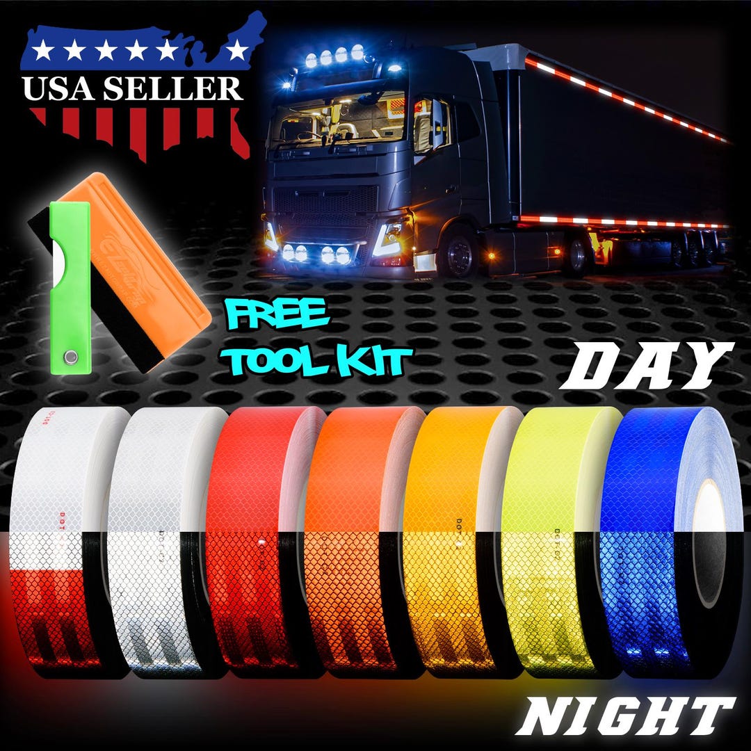 2IN X 150FT Multi-color Reflective Conspicuity Tape OT-C2 Safety ...