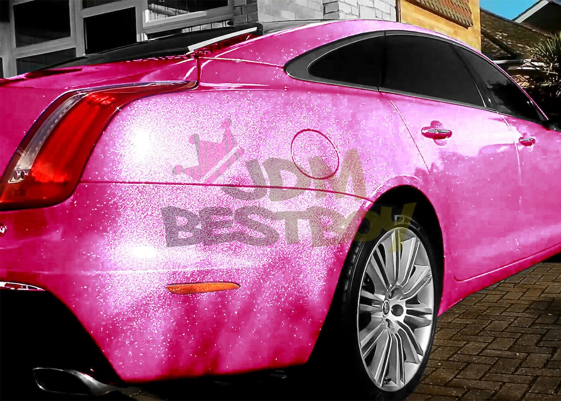 High Gloss Glitter Pink Sparkle Vinyl Wrap For Car Sticker Etsy