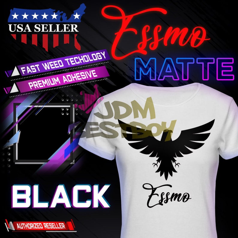 Black Matte Solid Heat Transfer Vinyl HTV T-Shirt 20/" Iron On Heat Press DP01