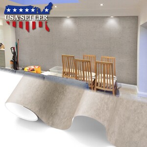Beige Concrete Rustic S015 Textured Architecture Vinyl Film Background Wallpaper Backdrop Vinyl Wrap Sticker Decal Air Release Bubble Free